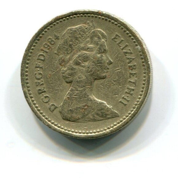 1984 Great Britain Scottish Thistle One Pound Coin (b510-7) - Picture 2 of 2